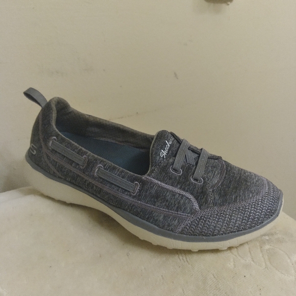 Womens SKETCHERS Gray Slip-On  Shoes Size 7.5 - Picture 14 of 16